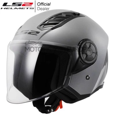 Casco Jet LS2 Airflow 2 Grigio Nardo Interno Removibile Prese D'Aria Omologato - Image 1 of 4
