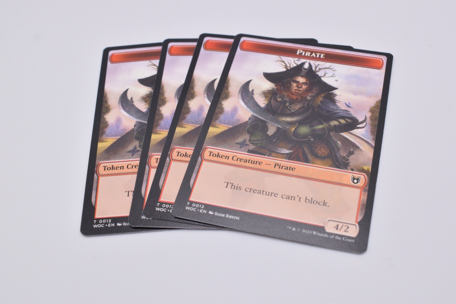 MTG-X4-Commander: Wilds of Eldraine-Pirate   Pegasus Double-Sided Token-12/9