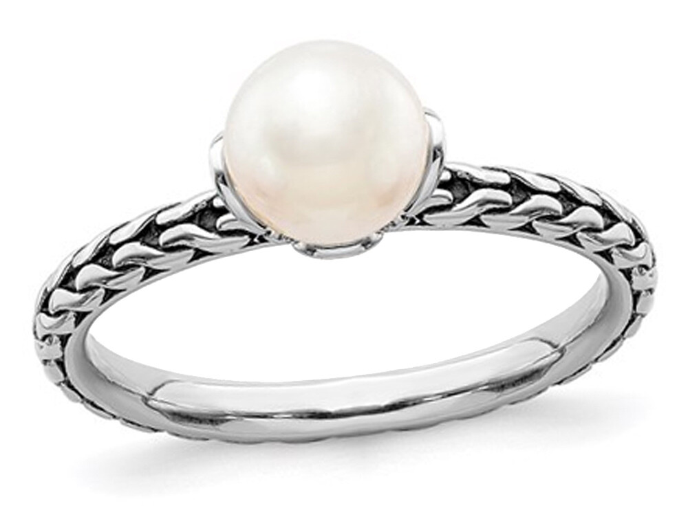 Freshwater Cultured Pearl Ring in Sterling Silver
