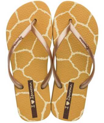 IPANEMA Zehentrenner Badeschuh I LOVE SAFARI FEM caramel gelb gold NEU