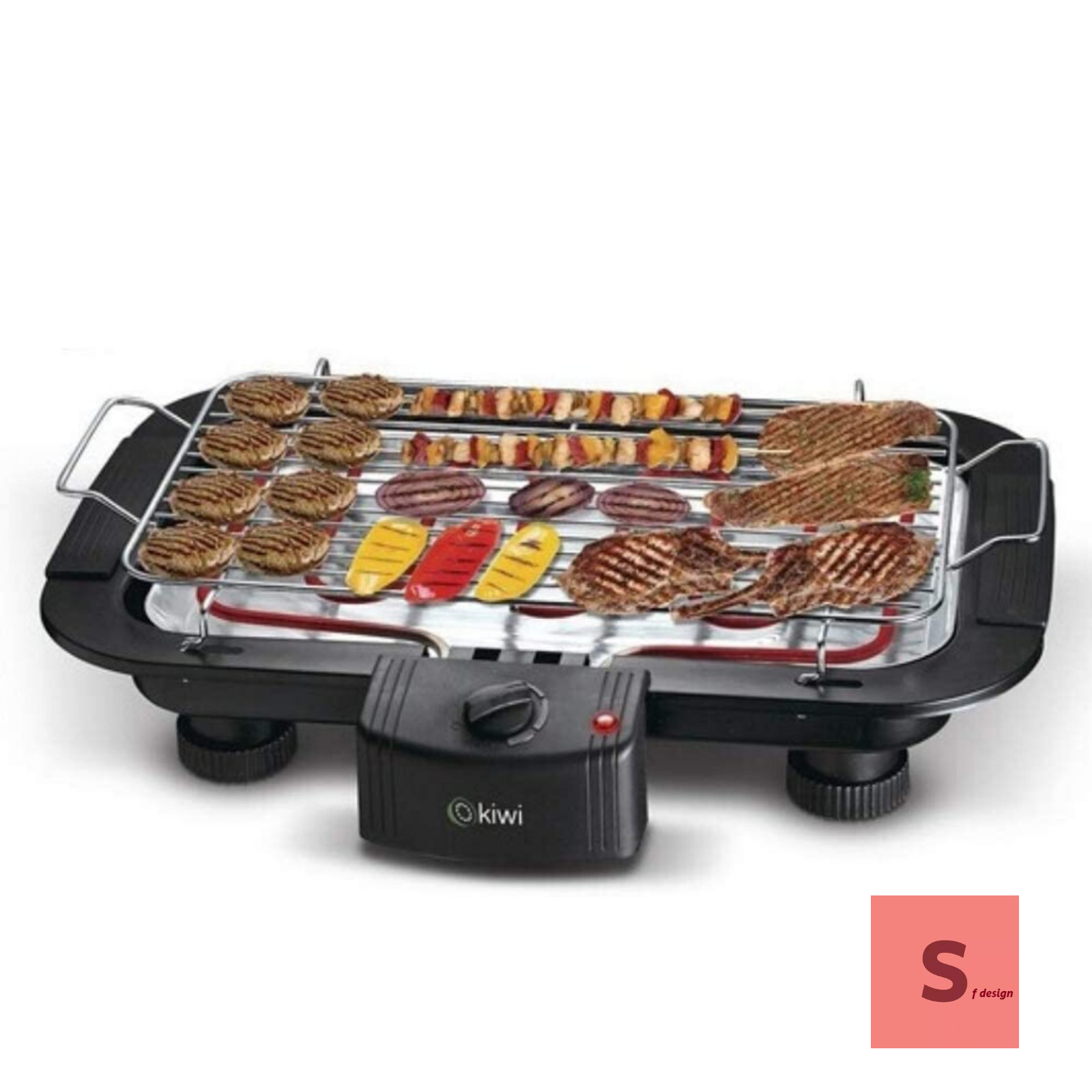 GRIGLIA ELETTRICA 2000W BARBECUE ELETTRICO GRILL BISTECCHIERA DA GIARDINO TAVOLO