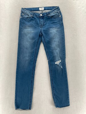 Hudson Kids Cailin Five Pocket Ankle Skinny Jeans Size 16 Blue Stretch Denim