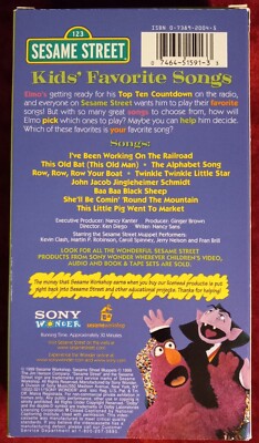 Sesame Street - Kids Favorite Songs (VHS, 1999) Tested (Screenshot