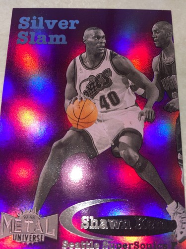 1997-98 Skybox Metal Universe SILVER SLAM SHAWN KEMP PINK Card #6ππ₯ - Picture 3 of 3