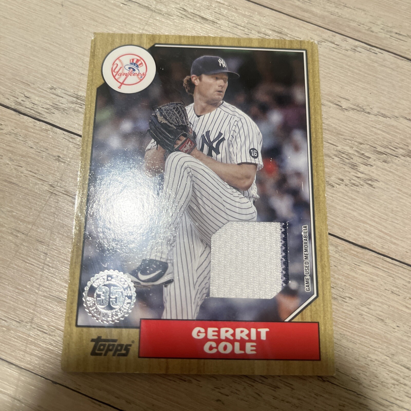 2022 Topps Series 1 - 1987 Topps Baseball Relics #87R-GC Gerrit Cole (MEM)