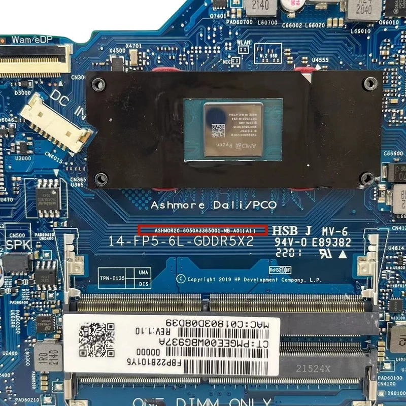 6050A3365001 For HP 14-DK Laptop Motherboard R3-3250U CPU UMA L86473-601 3