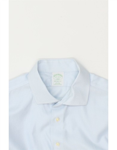 BROOKS BROTHERS Mens Shirt Size 17 4/5 XL Blue Cotton AL05 - Picture 4 of 4