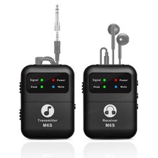 Wireless in Ear Monitor System, 2.4G Stereo Wireless IEM System with Beltpack...