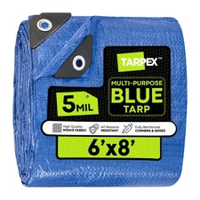 TARPEX - 5 Mil Blue Poly Tarp 6'x8'