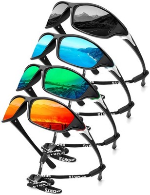 4 Pack Polarized SunglassesMen Sports Sunglasses Mens Sunglasses UV Protectio...