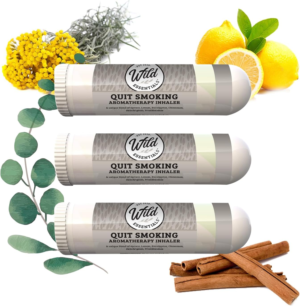 3 Pack Quit Smoking Aromatherapy Inhaler Essential Oil Natural Stop Aid USA 3 Pack Quit Smoking Aromatherapy Inhaler Essential Oil Natural Stop Aid USA