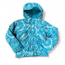 Columbia Teal and White Geometric Jacket Coat Sz XXS