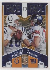 2018 Donruss Elite Face to Orange 8/25 Peyton Manning Eli #F2F-12 HOF 2d9