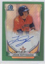 Jacob Nottingham Bowman Chrome 2014 Green Refractor /75 Auto