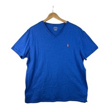 Polo Ralph Lauren V-neck Mens Short Sleeve Shirt size Large Blue