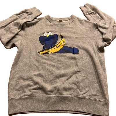 Uniqlo KAWS x Warhol Banana Sweatshirt Herren Größe 160 Gebraucht