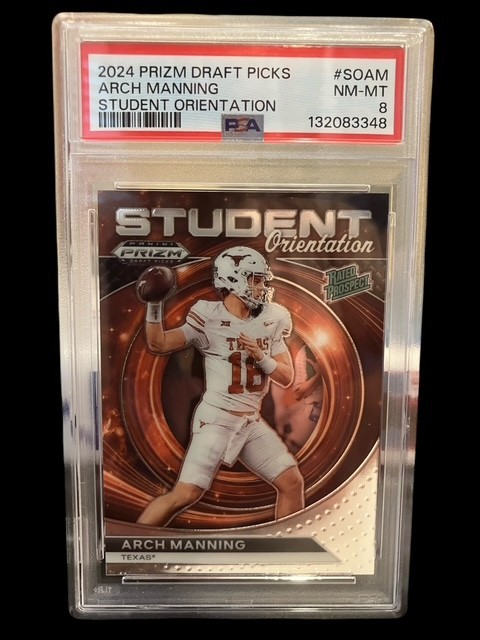 Arch Manning 2024 Panini Prizm Draft Picks Student Orientation #SO-AM PSA 8 🔥