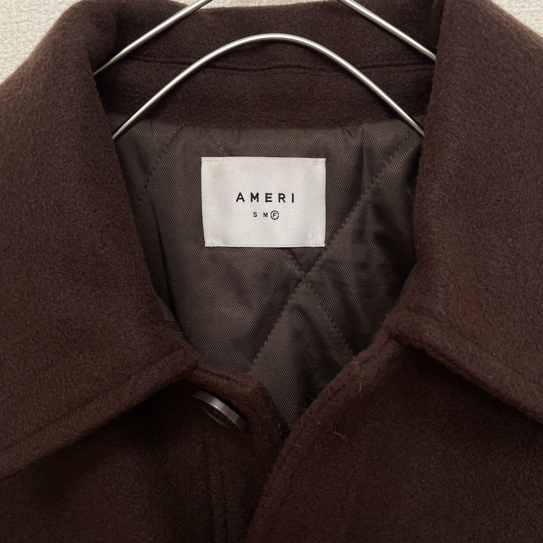 Ameri Jacket Coat Brown Quilted Warm Winter Used … - image 3