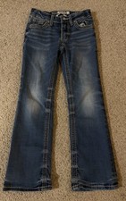 BKE Connor Bootleg Faded Dark Wash Jeans Youth Boys Size 6 Measured W22 xL23