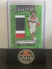 Bub Carrington 2024-25 Obsidian RC Eclipse 3 COLOR Relic Green Flood /25 Wizards