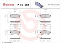 Brembo P 56 082 Bremsbelagsatz, Scheibenbremse For Infiniti Nissan