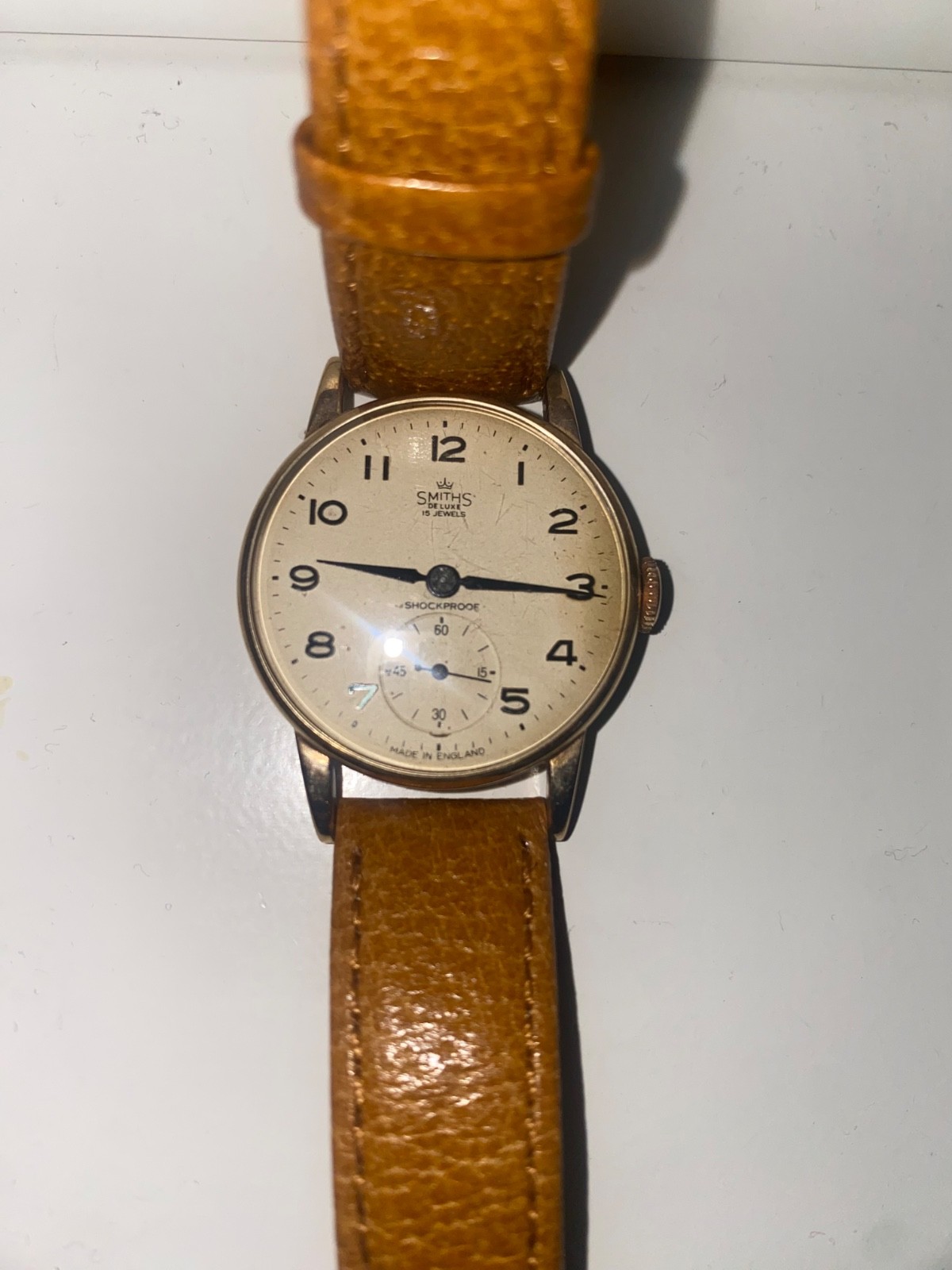 Smith De Luxe 9ct Gold 15 Jewels