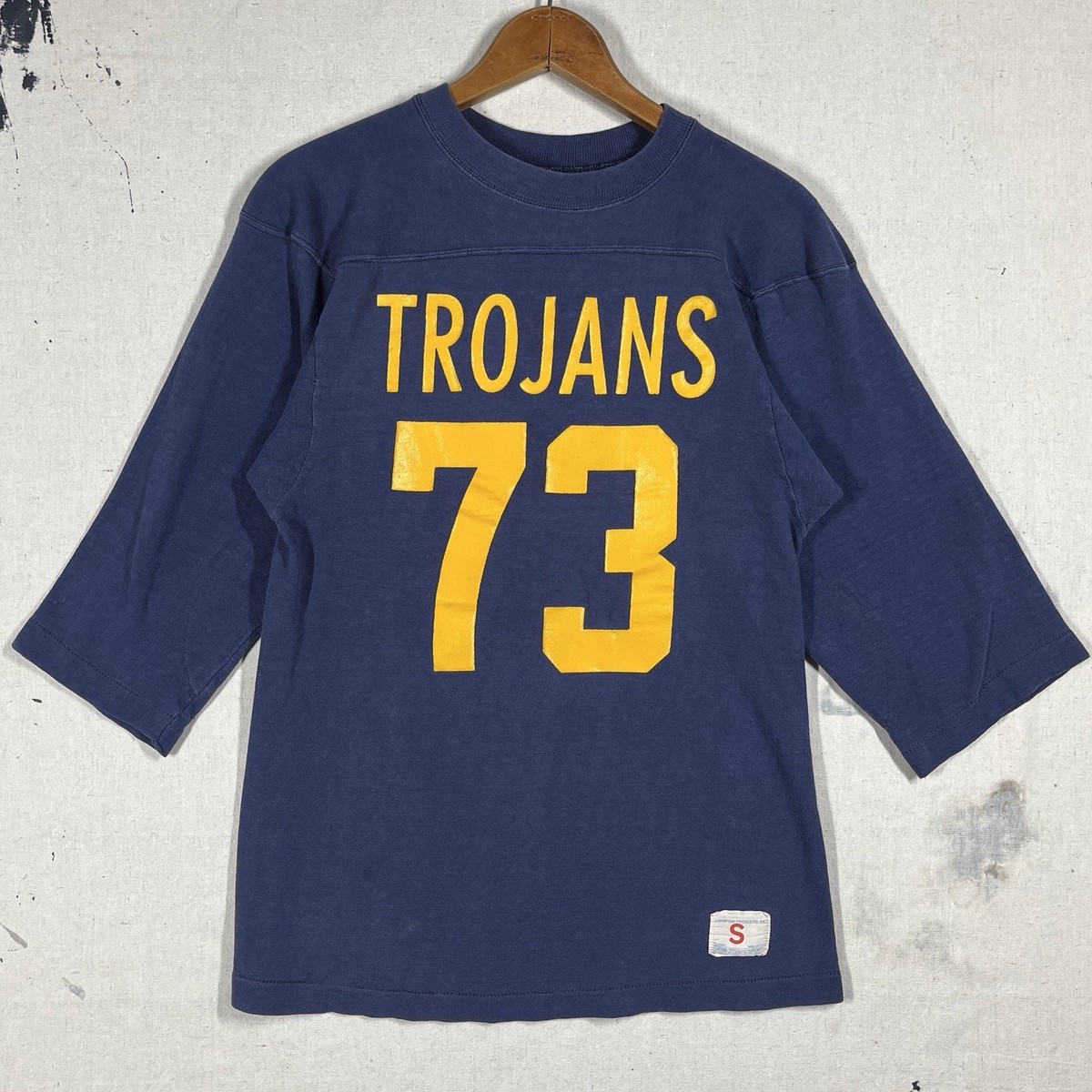 トップス 60s Champion Cotton Football T-Shirt L VINTAGE 60s 70s Champion Cotton Football Jersey T Shirt Size Small