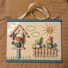 VTG Nursery Plastics Inc. Originals by IRMI Wooden Painted Bird Wall Hanging