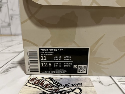 New Nike Zoom Freak 5 TB Basketball Shoes Giannis Royal Blue White Mens Kobe KD - Picture 21 of 24