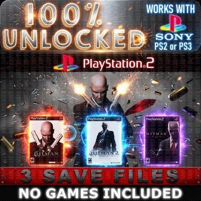 Hitman 2 Silent Assassin Contracts Blood Money PS2 Memory Card Save Beaten 100%