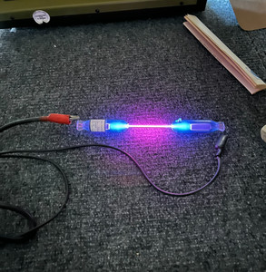 Intact working Geissler vacuum tube Argon Mercury  Tested Tube Light Engineering