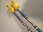 Scott Vintage Blue Downhill Ski Poles Yellow Pistol Grip Handles 50” — photo 2