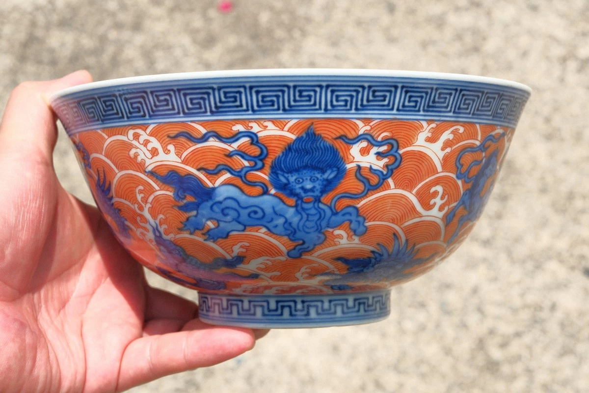 陶瓷中国古董碗红色| eBay