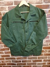 Vintage French Chore Green Work Jacket Button