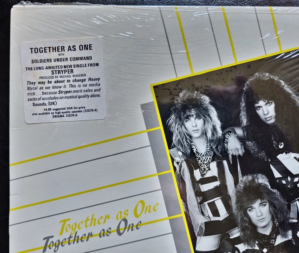STRYPER,TOGETRHER AS ONE-1985 ORIGINAL US PRESSING-12" SINGLE NEW SEALED VINYL - Image 2 of 4