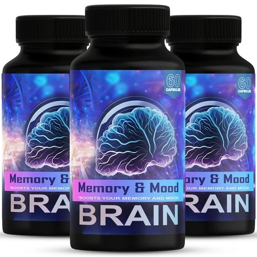 ( 3 Pack ) Brain Memory and Mood Support Supplement Pills Advanced Formula