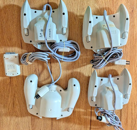 Lot 4 Sega Dreamcast White Controllers and one mega memory for repair