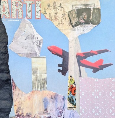 ST IVES SURREALISTISCHE COLLAGE JET ANGEL PORTHMEOR STUDIO 5 ORIG NIGEL WATERS