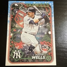 Topps 2024 Holiday Austin Wells #H2 Rookie New York Yankees Baseball Card. rookie card picture