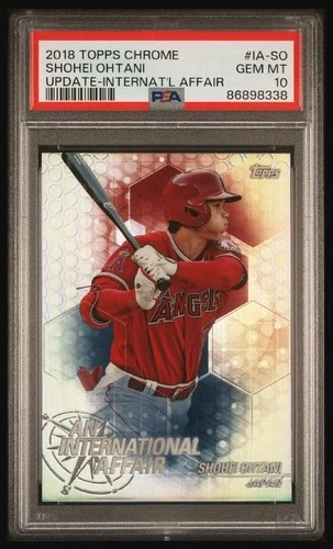 2018 SHOHEI OHTANI Topps Chrome Update PSA 10 #IA-SO International Affair RC MVP
