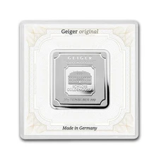 Geiger Original 50g Silver Bar .999 Square in Capsule • BU