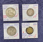 Four Rare Silver Coins (2 Half Dollars, 1 Quarter, & a Toner War Nickel)