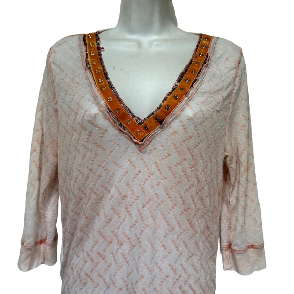 vintage SCRAPBOOK y2K sheer long sleeve blouse top Size L - Image 3 of 4