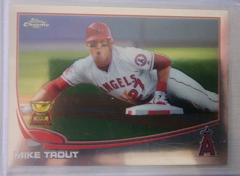 2013 Topps Chrome - Mike Trout #1 Sliding