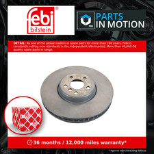 Brake Disc Single Vented fits BMW 730D G11 3.0D Front Left 15 to 20 B57D30A Febi