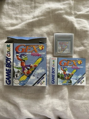 Gex 3 Deep Cover/Pocket Gecko Gameboy Color GBC Complete Manual Box Game