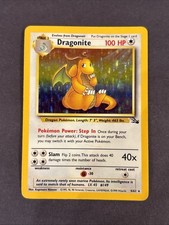 Dragonite 4/62 Pokemon Fossil Holo MP Pokemon TCG