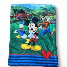 Disney Mickey Mouse clubhouse reversible Blue Red Toddler Bed Comforter Quilt