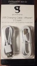 USB charging cable Iphone  2 count 3 ft ea USB-A to MFI certified Lightning 