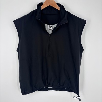 Zero Restriction 1/4  Zip Vest Men L Black Gore-Tex Windstopper Golf Windbreaker
